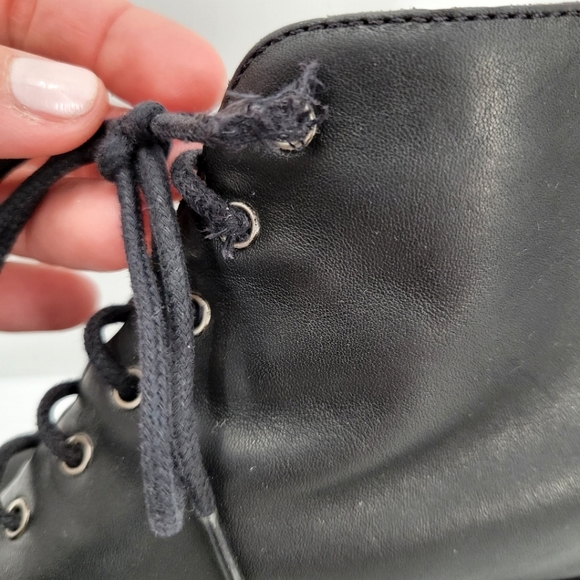 VINTAGE Y2K WHITE MOUNTAIN Lace Up Ankle Booties Black - Picture 12 of 15